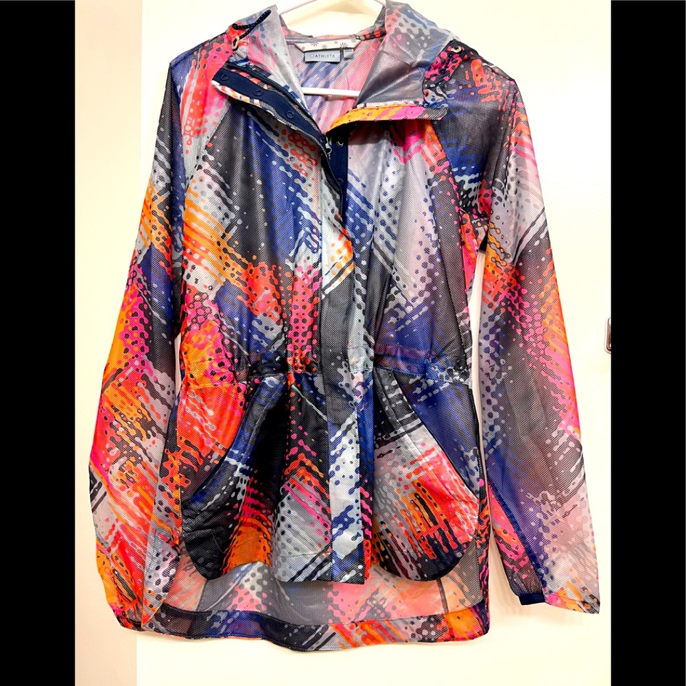 Athleta Lava Hype Run lightweight windbreaker hooded
